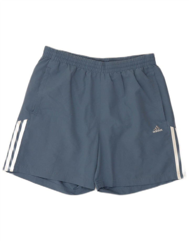 Pantaloni scurți sport pentru bărbați Adidas, poliester albastru mediu