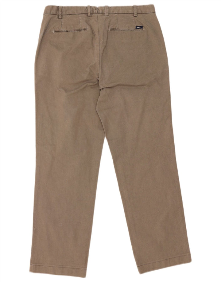 Pantaloni de costum obișnuiți pentru bărbați Gant IT 50 Large W35 L29 Gri