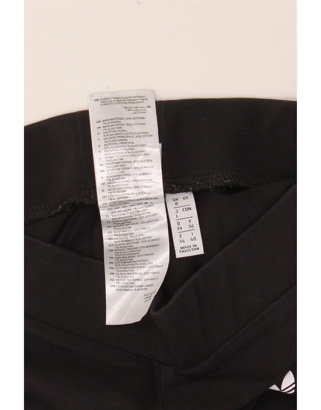 Leggings pentru femei ADIDAS UK 8 mic bumbac negru