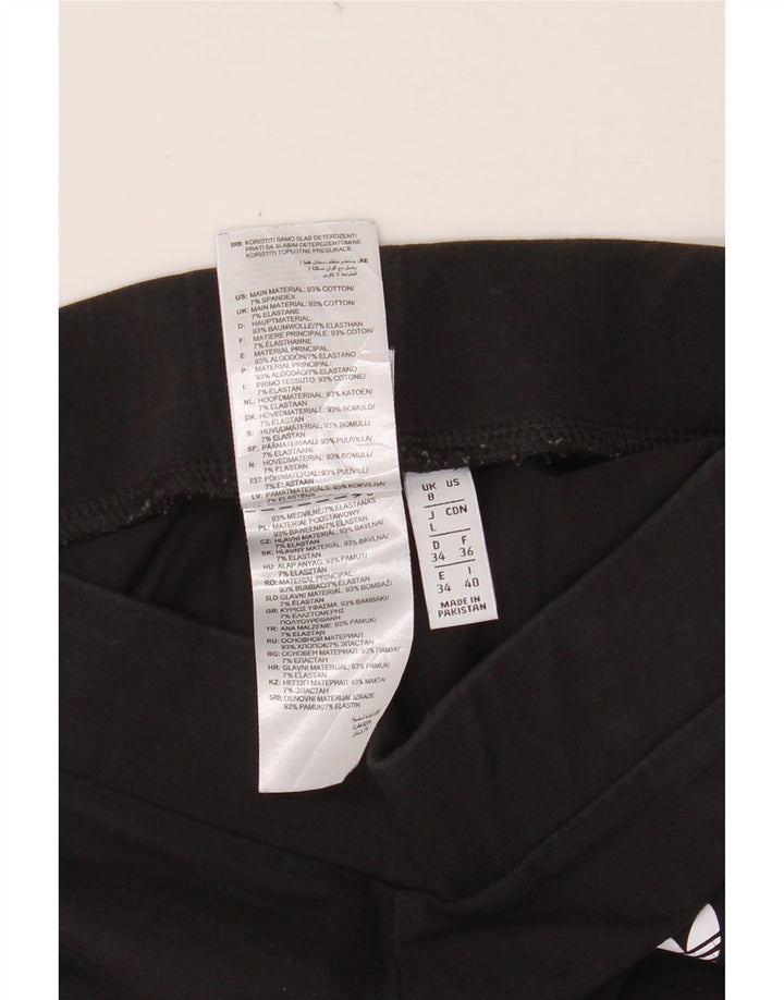 Leggings pentru femei ADIDAS UK 8 mic bumbac negru