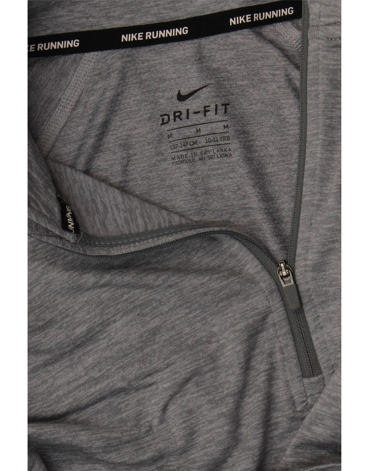 Trening Nike pentru băieți Dri Fit Pullover Top 10-11 ani, mediu gri, pete