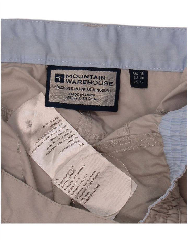 Bermude pentru femei Mountain Warehouse UK 16 Large W34 Bej Poliester