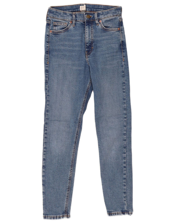 Topshop Blugi skinny pentru femei UK 8 Small W26 L25 Blue Bumbac