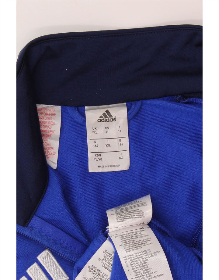 Jachetă de trening pentru băieți ADIDAS 13-14 ani XL albastru poliester color bloc