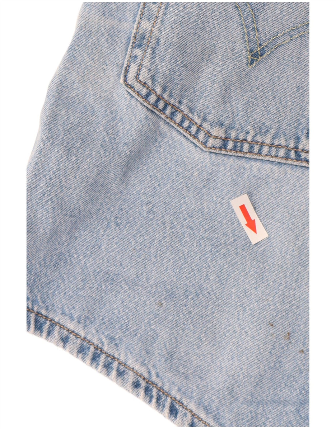 Pantaloni scurți Levi's din denim pentru femei W28, bumbac albastru mediu