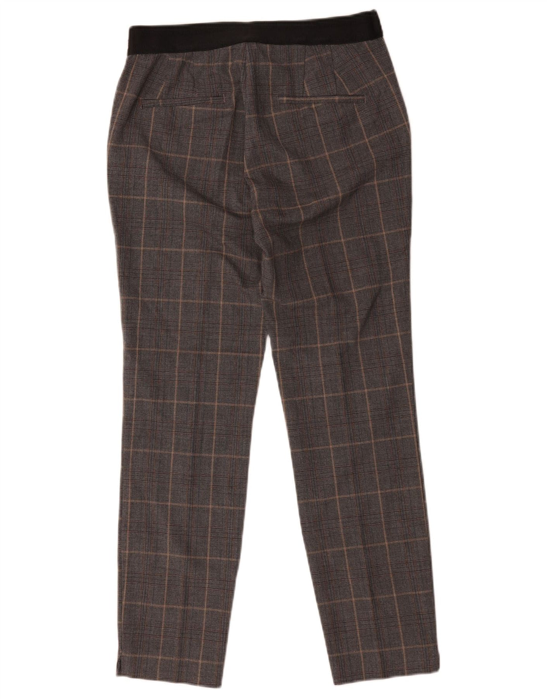 Pantaloni chino slim pentru femei Zara Mediu L28 L26 Poliester cu carouri gri