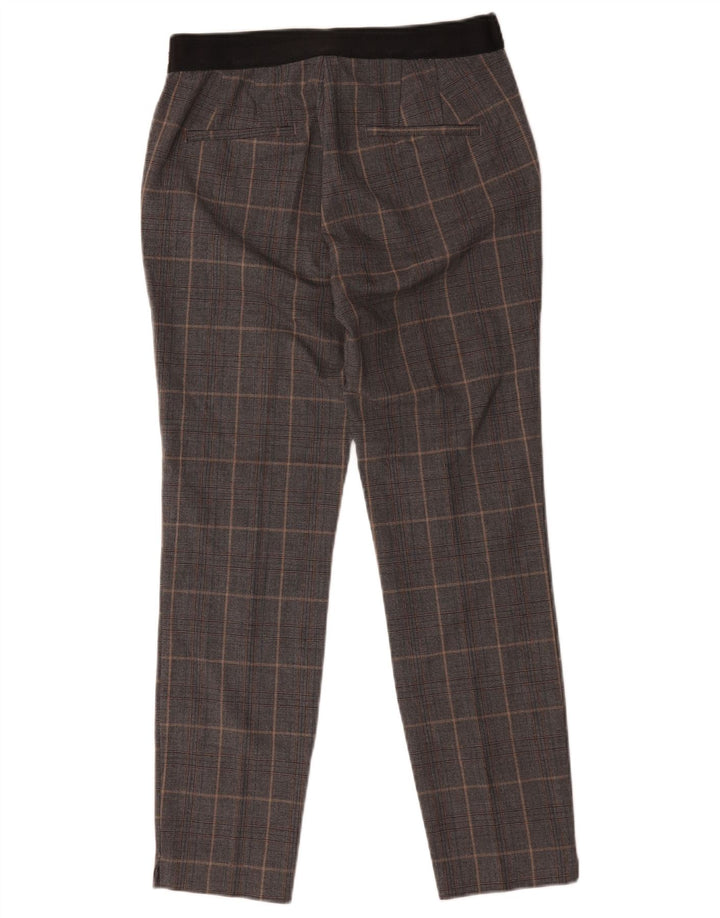 Pantaloni chino slim pentru femei Zara Mediu L28 L26 Poliester cu carouri gri