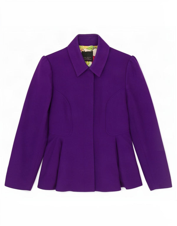 Jachetă Ted Baker pentru femei, mărimea 3, lână violet mediu