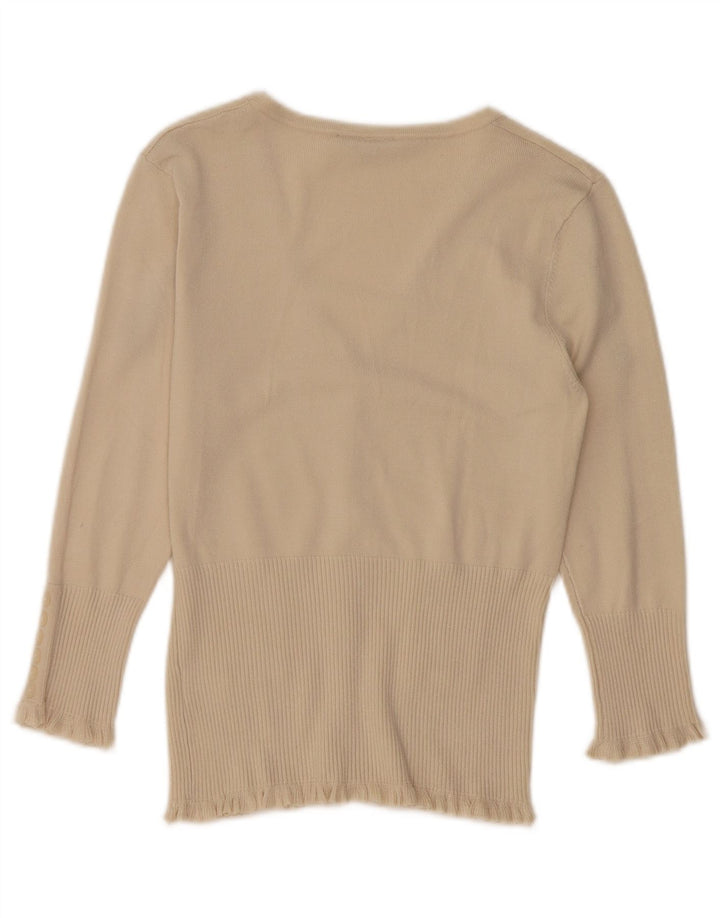 Pulover cardigan pentru femei John Lewis UK 10 mic bej viscoză