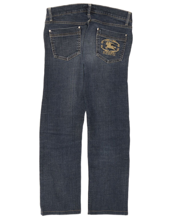 Blugi drepti pentru femei Burberry UK 8 Small W29 L27 Bumbac albastru