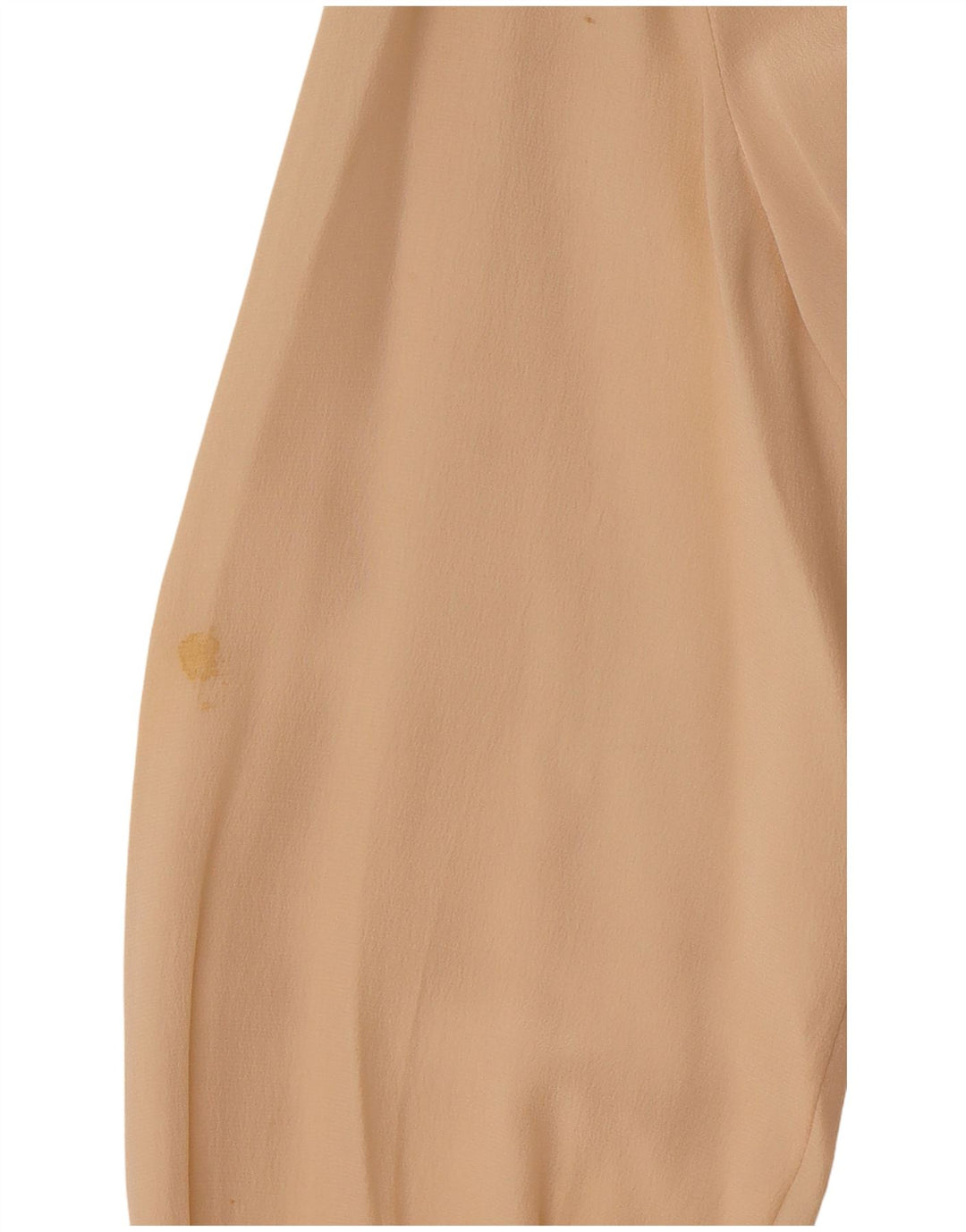 Bluză cămașă cu mânecă lungă pentru femei VINTAGE EU 36 Mic Bej Floral Mătase