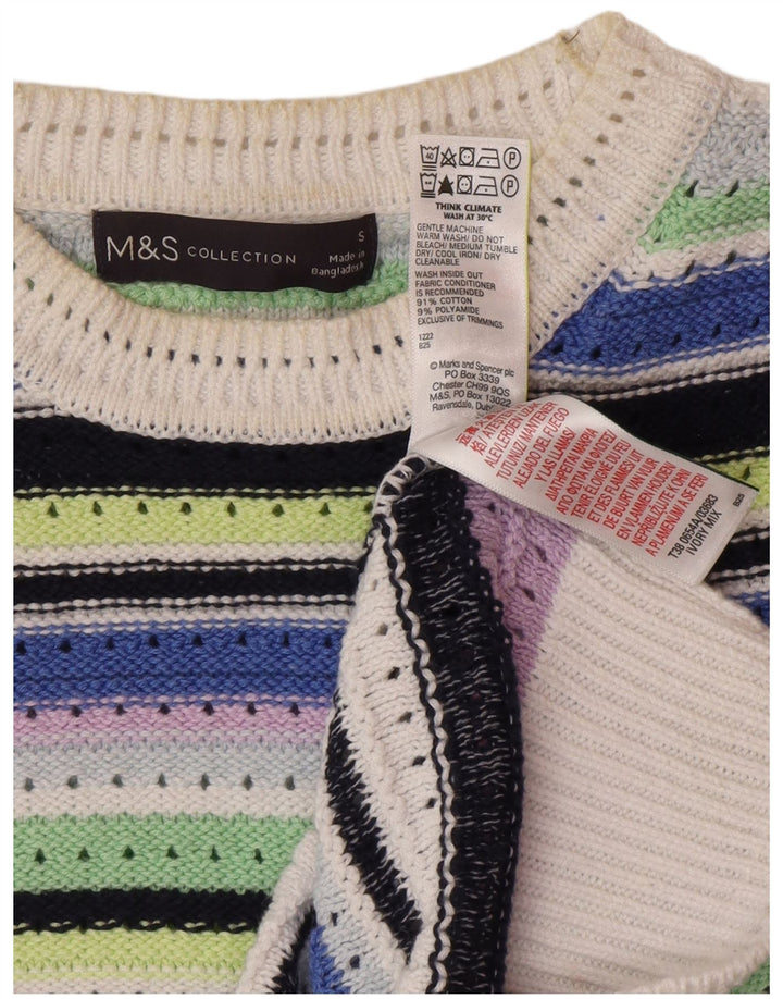 Pulover pentru femei Marks & Spencer cu decolteu triplu UK 10 mic multicolor