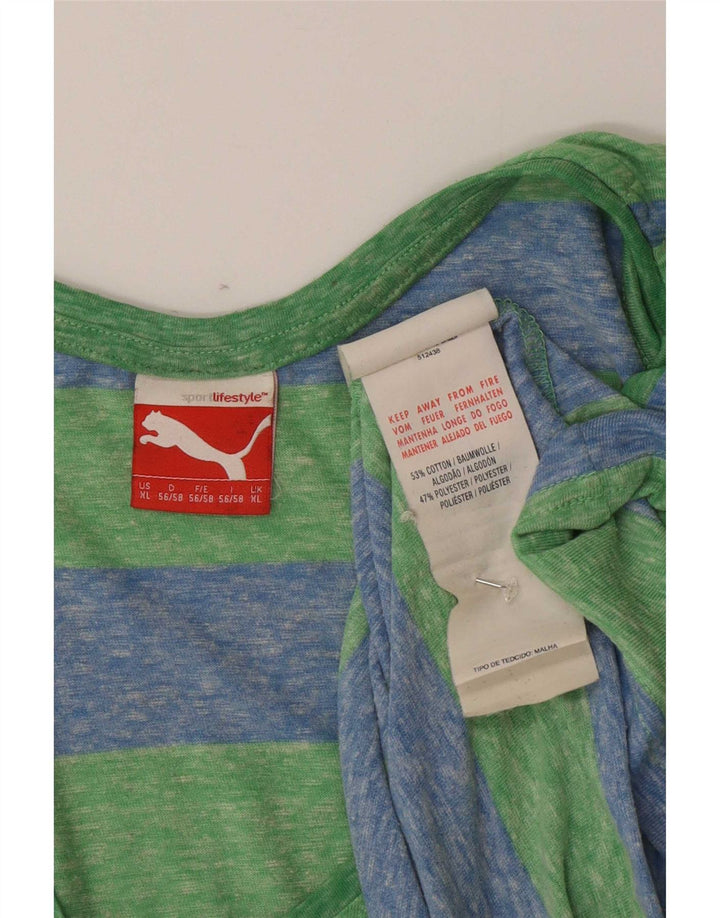 Vestă pentru bărbați Puma XL, bumbac cu dungi verzi
