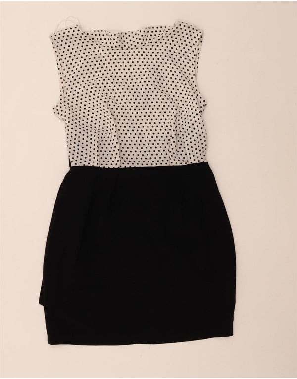 CLOSET Rochie pentru femei fără mâneci, UK 14 Medium Black Polka Dot
