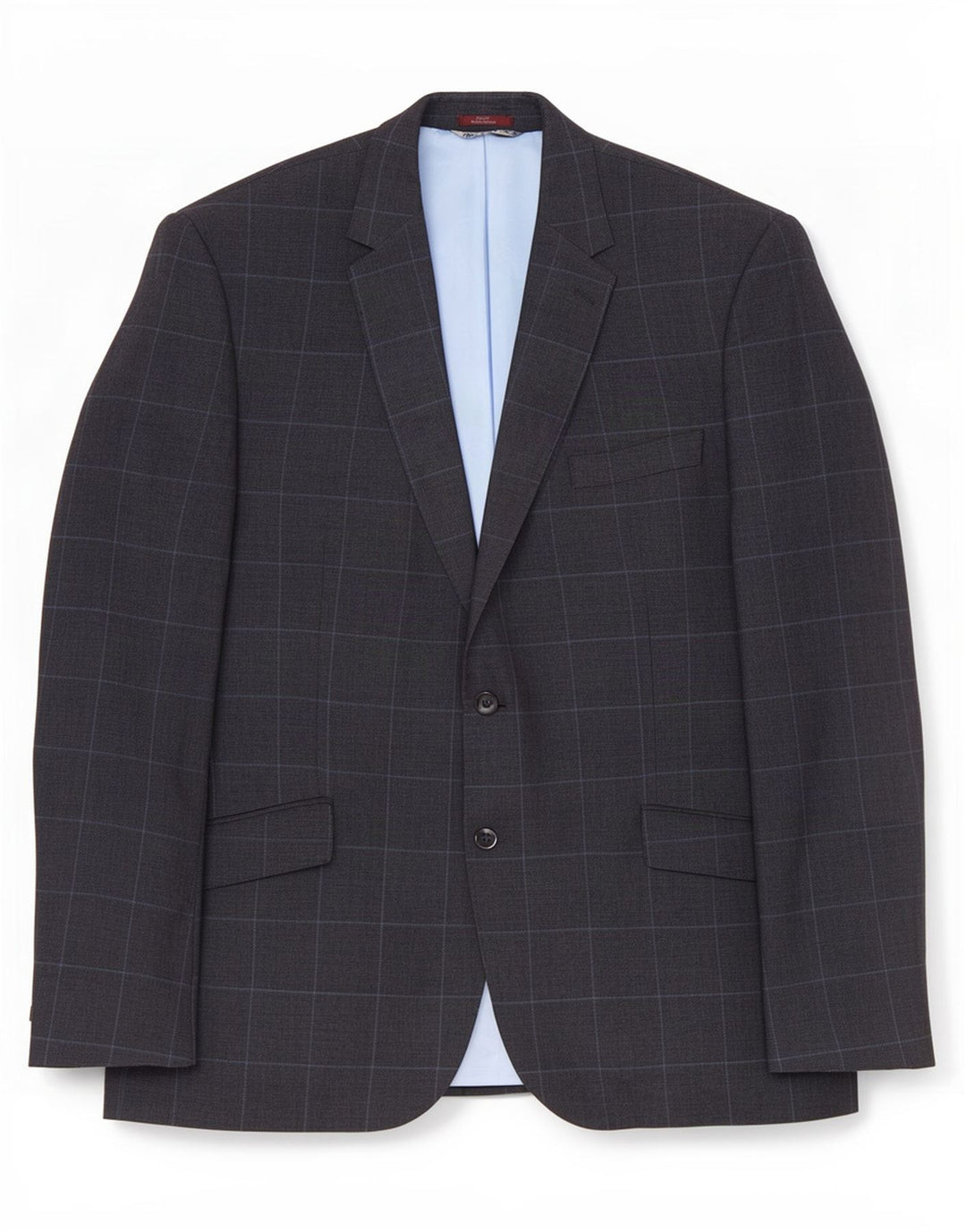 Jachetă pentru bărbați Marks & Spencer, cu 2 nasturi, UK 44 XL, lenjerie cu carouri bleumarin