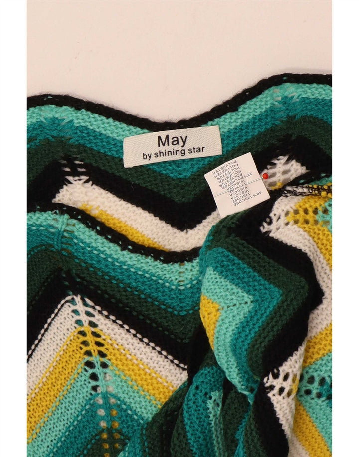 May By Shining Star Pulover cu decolteu în V pentru femei UK 14 Medium Multicolor