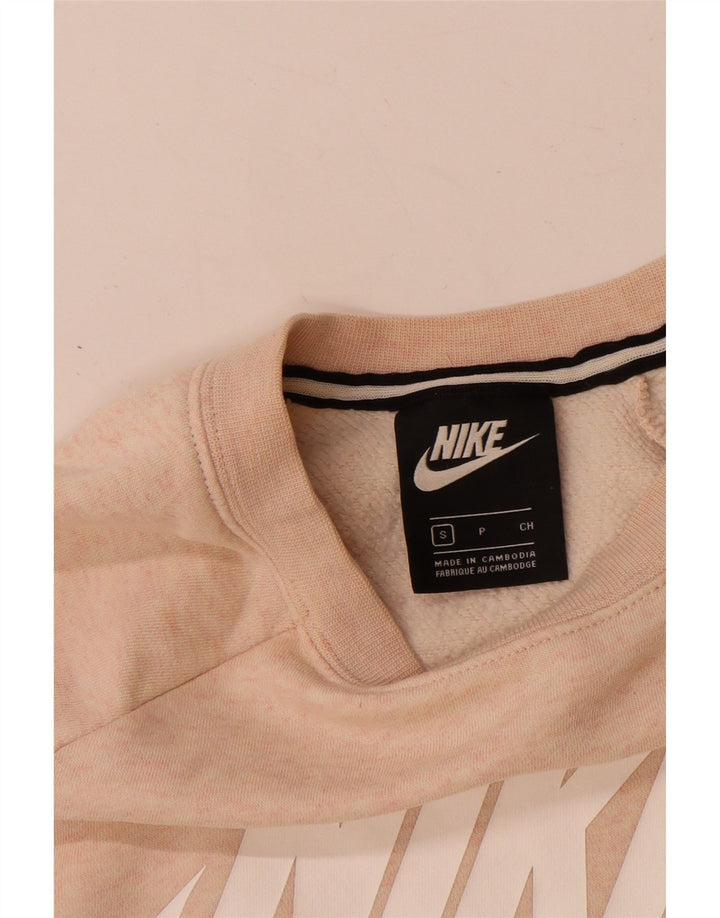 Hanorac grafic pentru bărbați Nike Pulover mic, roz, bumbac cu pete