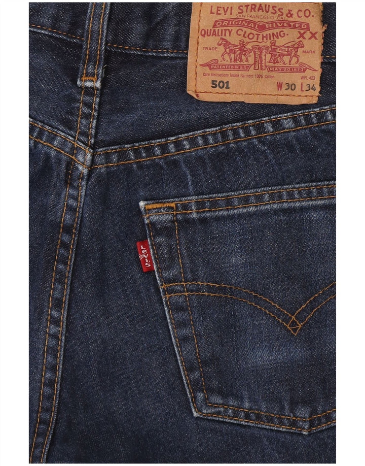 Pantaloni 501 Denim Hot Pants Levi's W30 Medium Blue