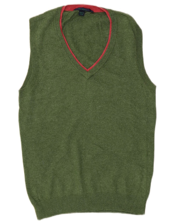 Boden Femei Vest Tank Top UK 12 Medium Green Bumbac