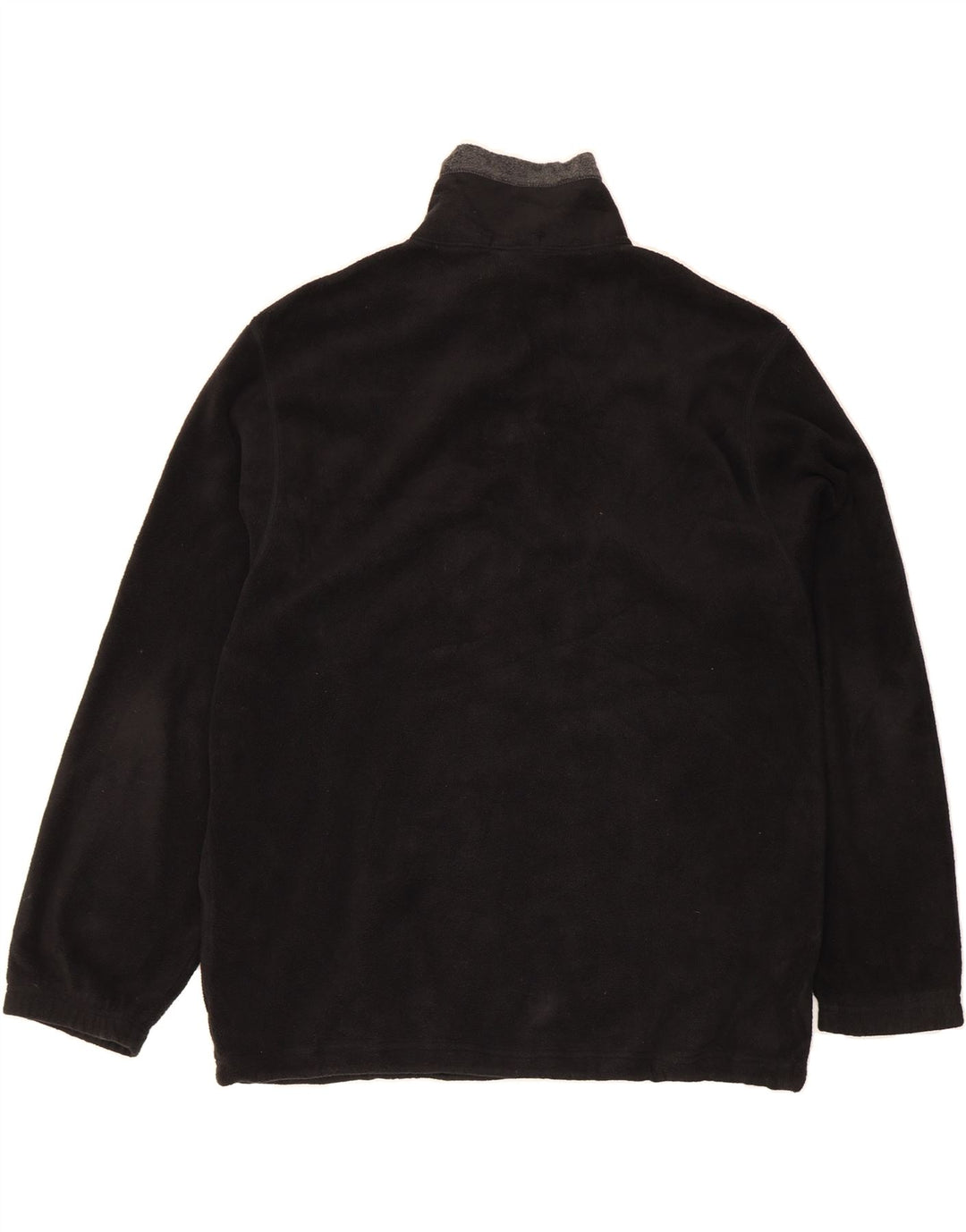 IZOD Mens Zip Neck Fleece Jumper Large Black Polyester Vintage Izod and Second-Hand Izod from Messina Hembry 