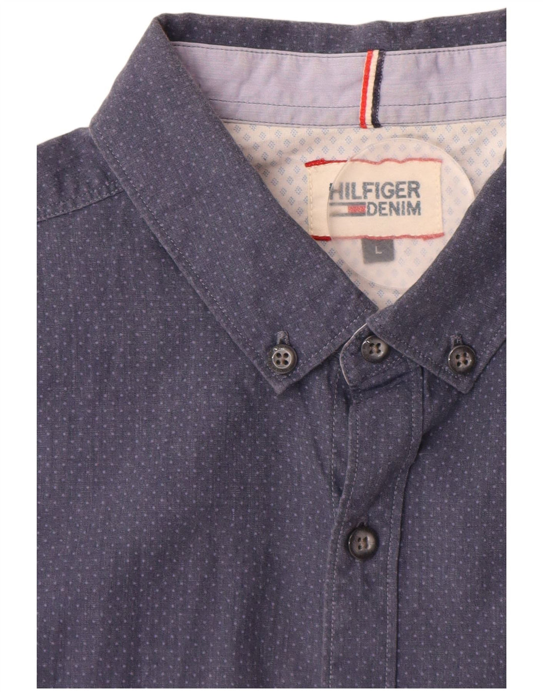 Cămașă cu mânecă scurtă Tommy Hilfiger pentru bărbați, mare cu pete albastre