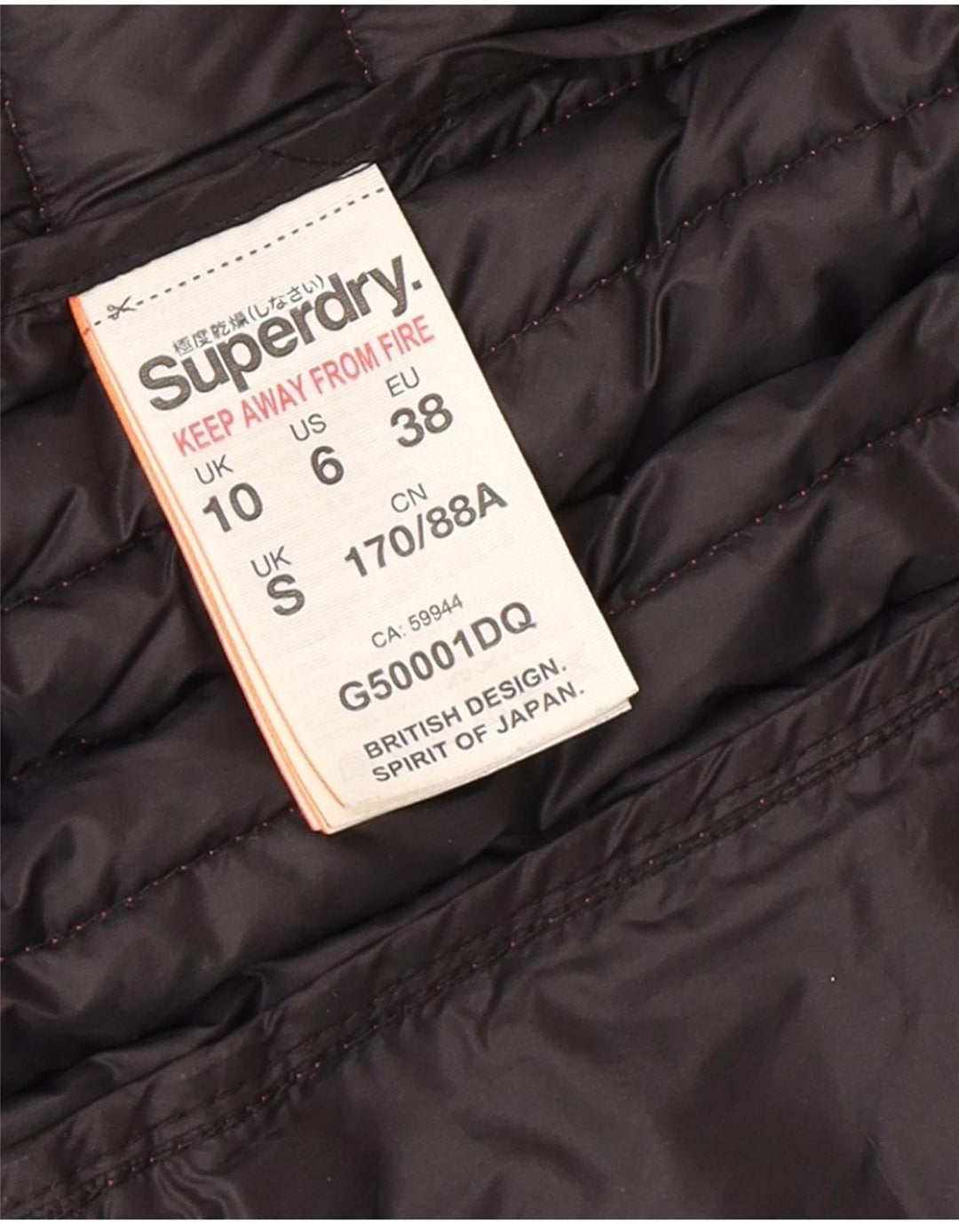 Jachetă căptușită cu glugă Superdry pentru femei UK 10 Small Pink Nylon