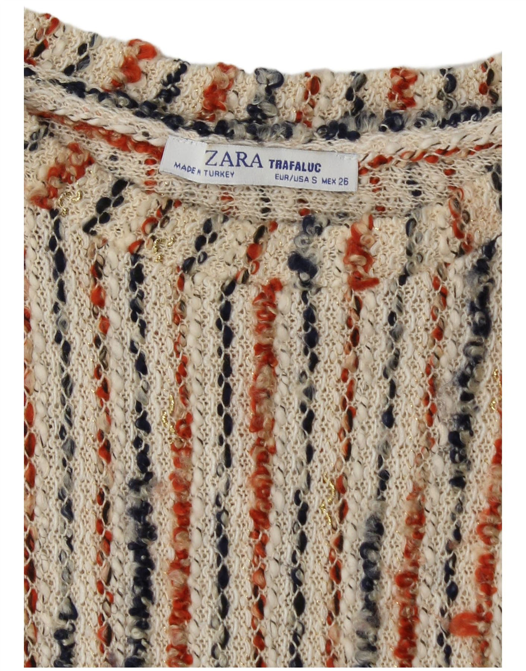 Rochie Jumper Trafaluc pentru Damă ZARA UK 8 Mic în dungi alb