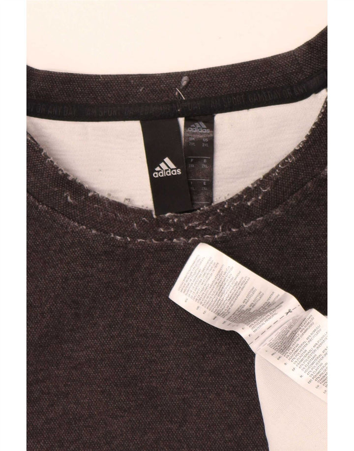 Pulover pentru bărbați Adidas 2XL bumbac gri