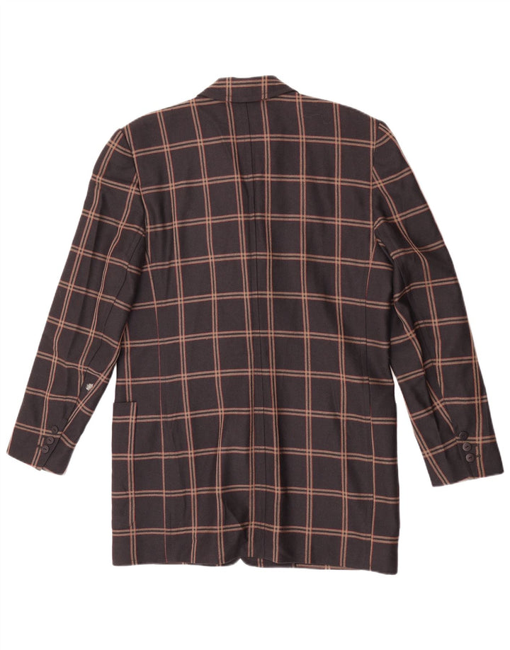 Jachetă pentru femei Laurel, cu 3 nasturi, cu paragate, EU 40, carouri maro mediu