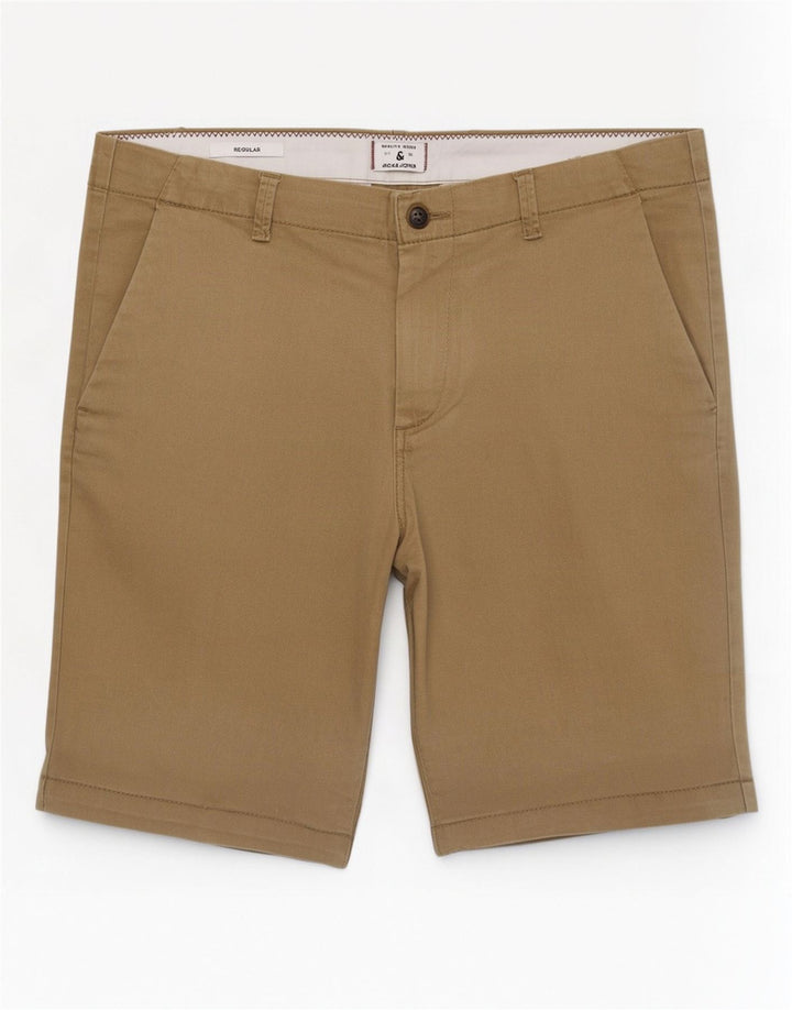 Pantaloni scurți chino obișnuiți Jack & Jones pentru bărbați, mediu W32, bumbac kaki