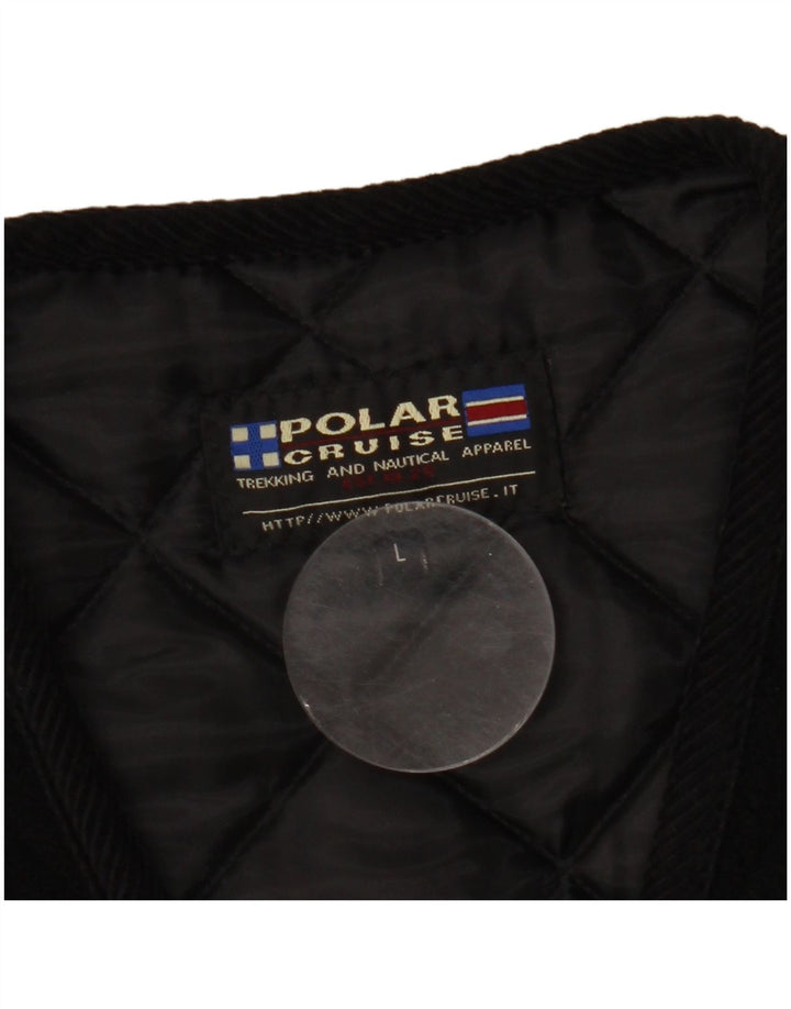 Gilet vintage pentru bărbați matlasat UK 40 Large Black