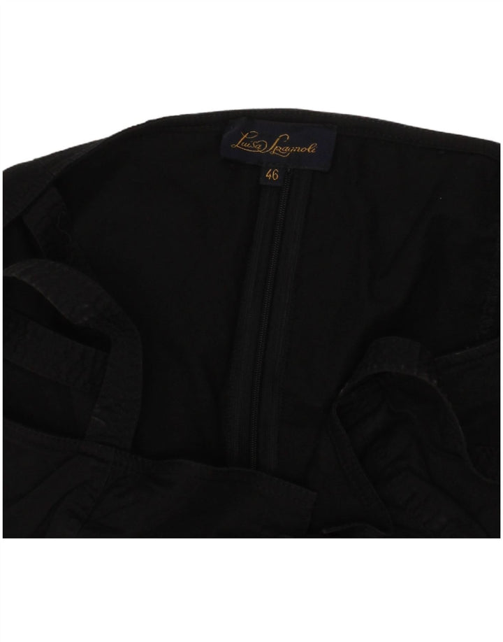 LUISA SPAGNOLI Top Corset Femei IT 46 Mare Bumbac Negru