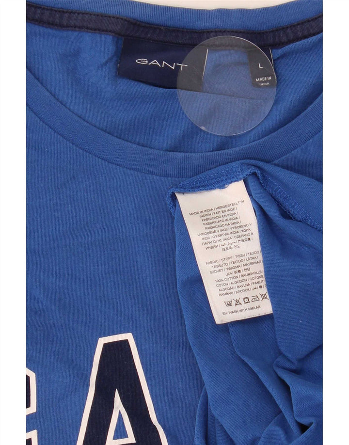 Tricou grafic Gant pentru bărbați Top mare, albastru, bumbac