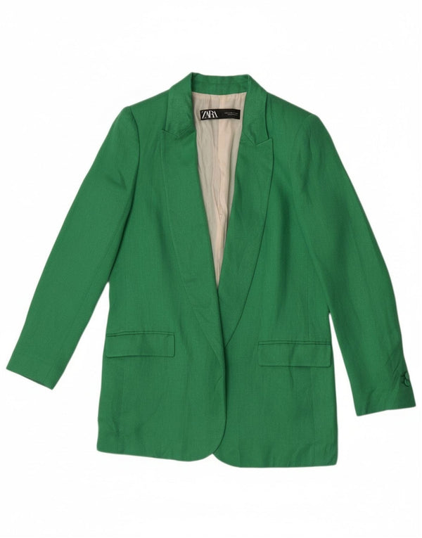 Jachetă Blazer pentru femei deschisă Zara UK 10 Mic verde