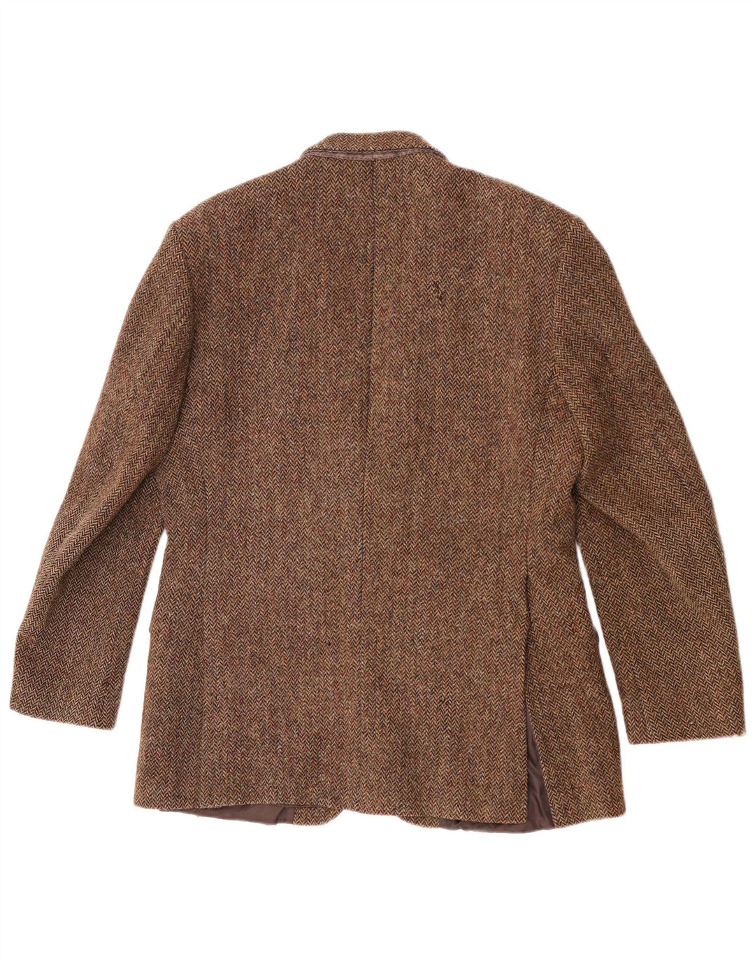 Jachetă pentru bărbați Harris Tweed, cu 2 nasturi, UK 40, lână mare, maro, în spinare