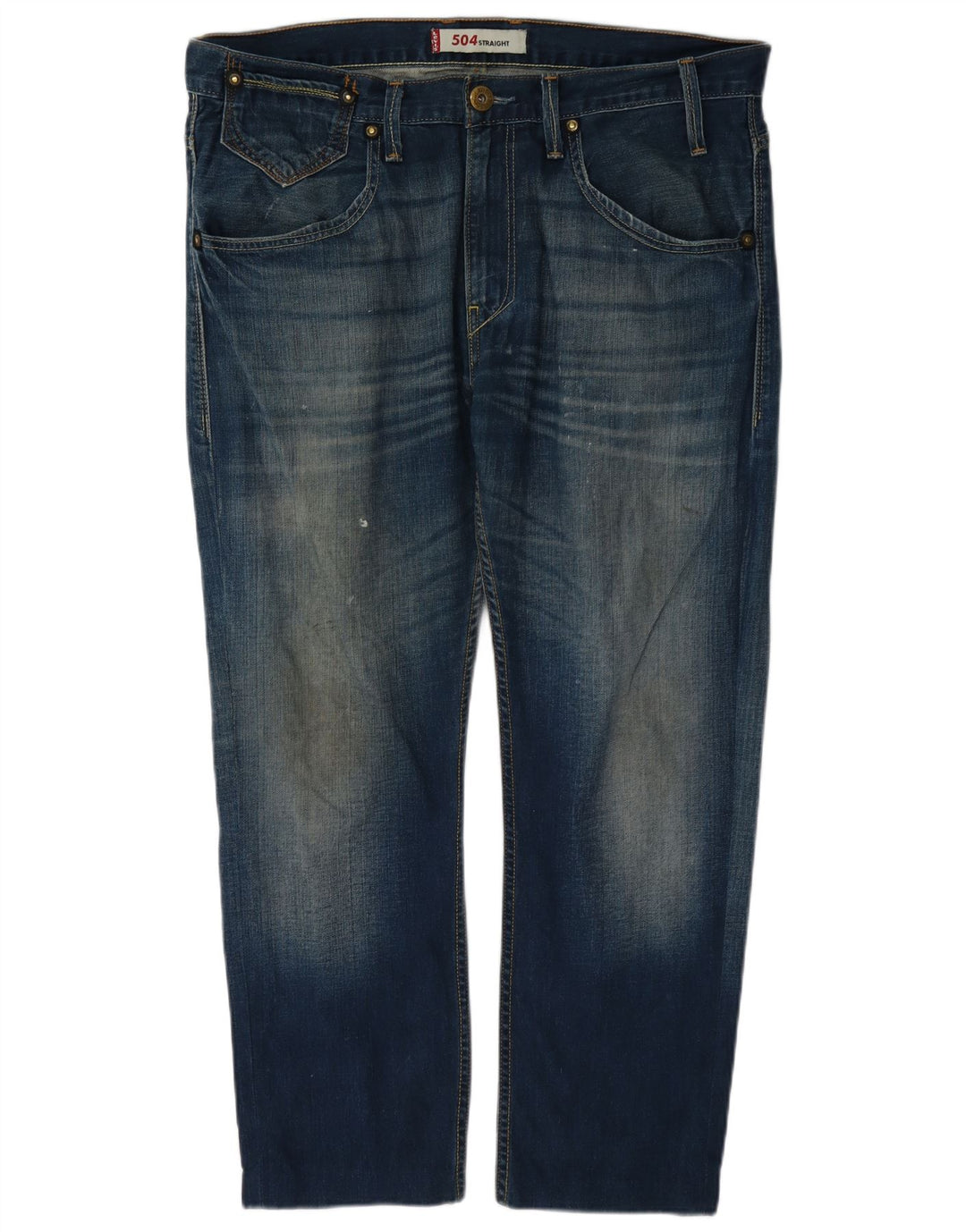 Blugi drepti pentru bărbați Levi's 504 W36 L27 Bumbac albastru