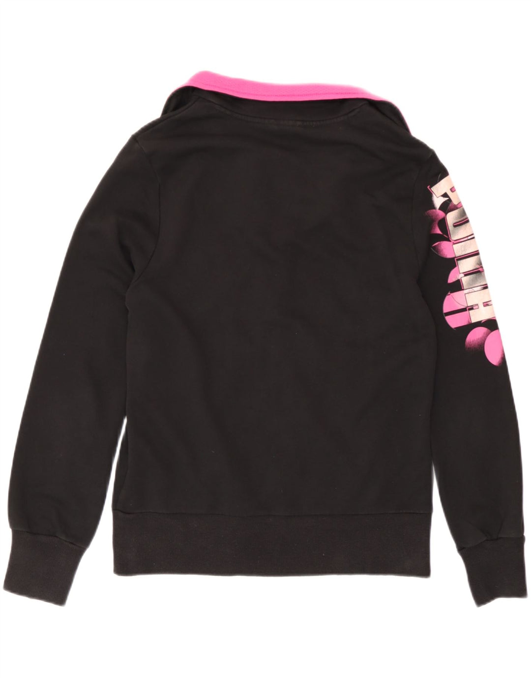 Jachetă de top cu trening grafic Puma pentru femei UK 14 Medium Black