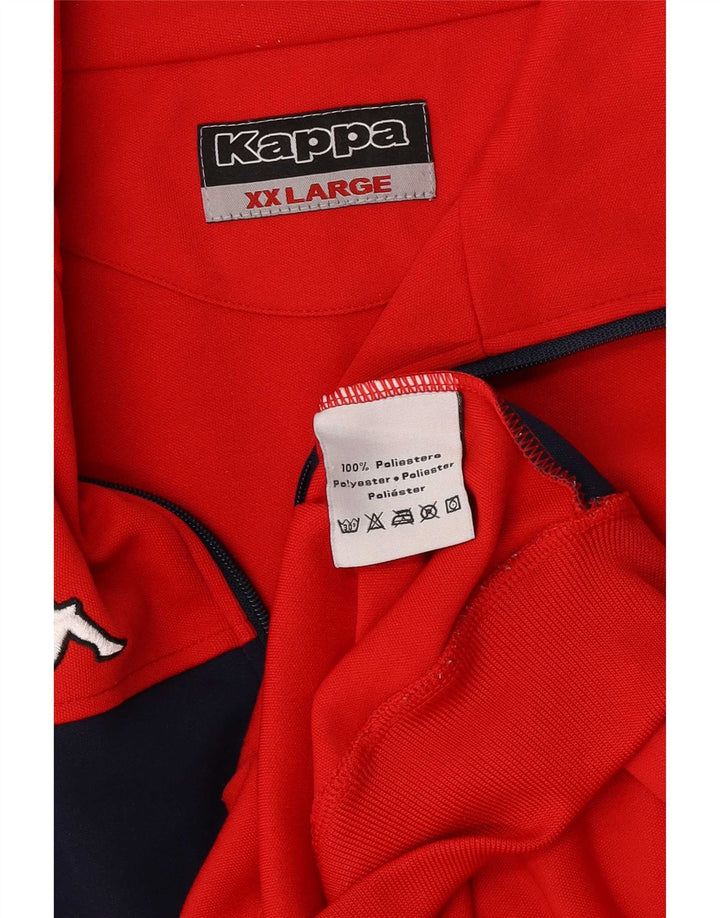 Jachetă de trening pentru bărbați Kappa, 2XL, poliester color bloc, roșu