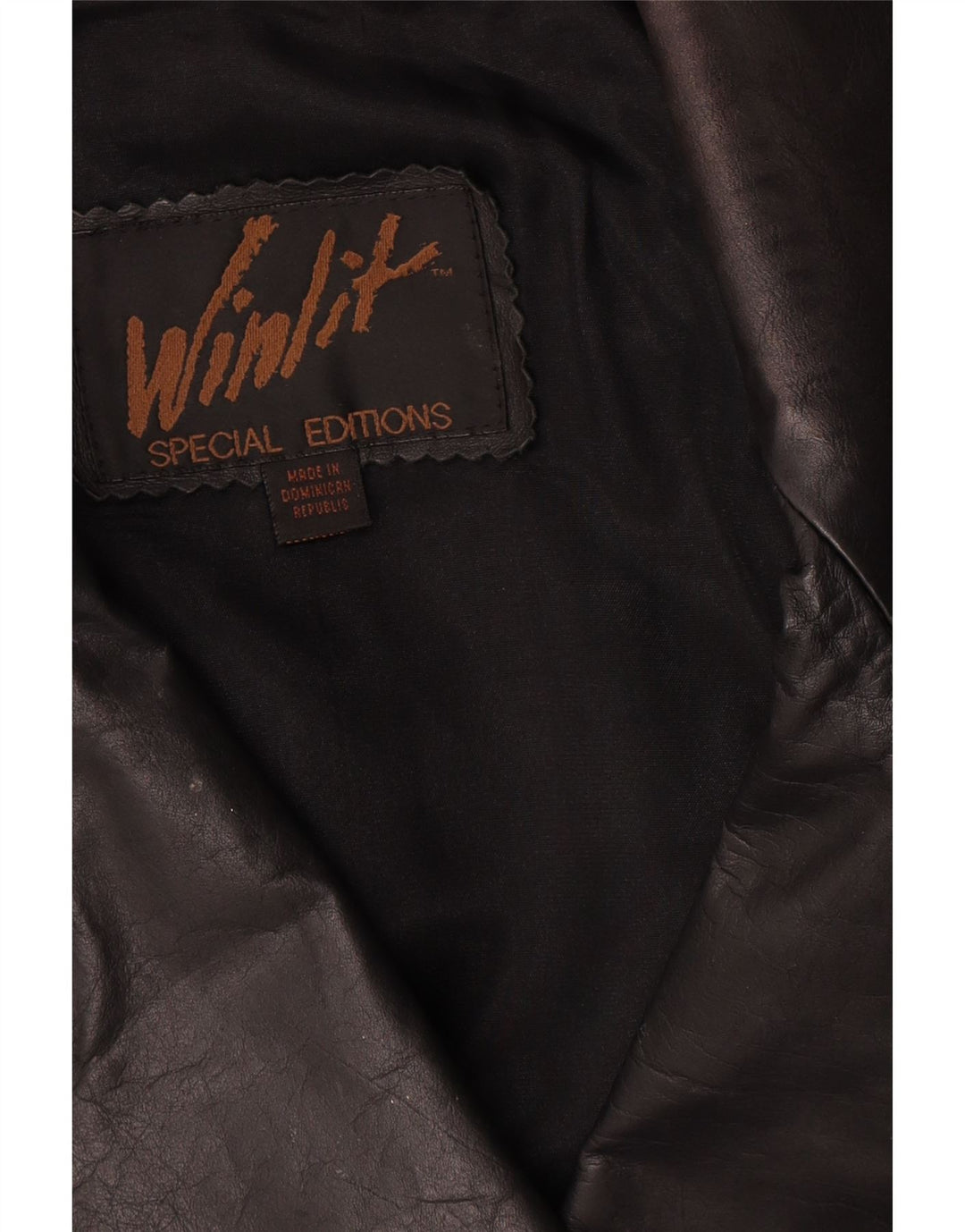 Palton supradimensionat din piele vintage pentru femei UK 16 mare negru