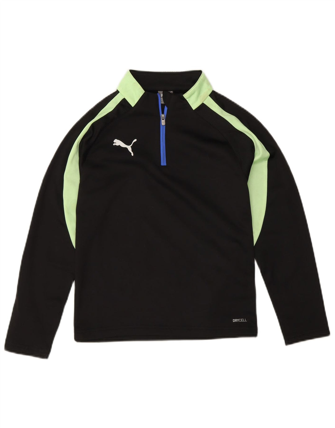 Trening Puma Boys Zip Neck Pullover Top 7-8 ani Negru Colorblock