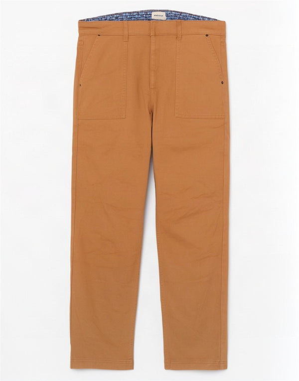 White Stuff Pantaloni tăiați pentru femei cu talie înaltă UK 12 Medium L32 L26 Maro
