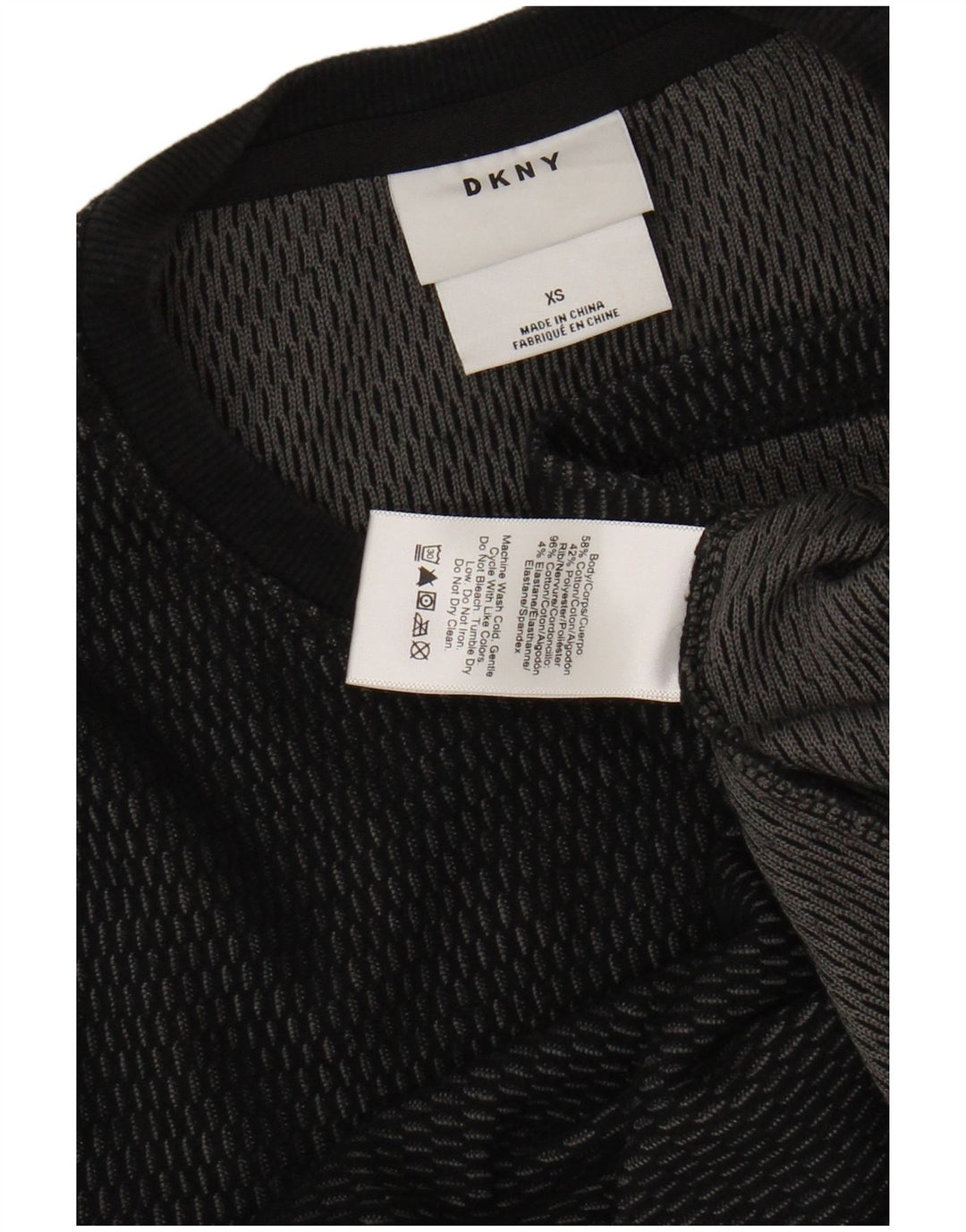 DKNY Top pentru bărbați cu mânecă lungă XS bumbac negru