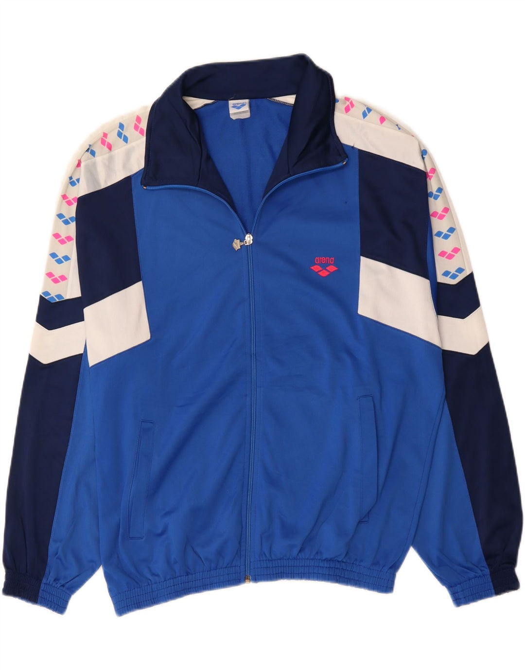 Jachetă de trening cu grafică pentru bărbați ARENA, mare, albastru, din poliester