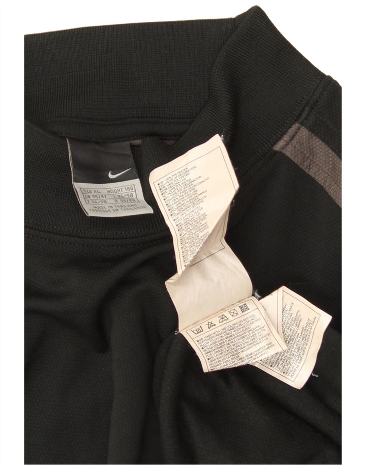 Top pentru bărbați NIKE cu mânecă lungă UK 45/47 XL, negru, poliester color bloc