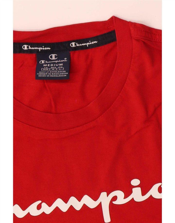 Tricou grafic pentru bărbați Champion Top din bumbac roșu mediu
