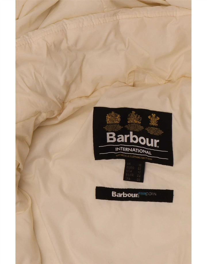 Jachetă căptușită cu glugă Barbour pentru femei UK 16 Large White