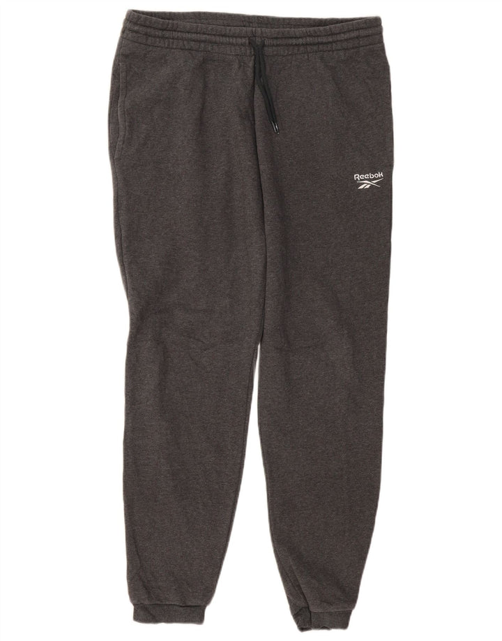 REEBOK Pantaloni de trening pentru bărbați Joggeri mari, gri bumbac