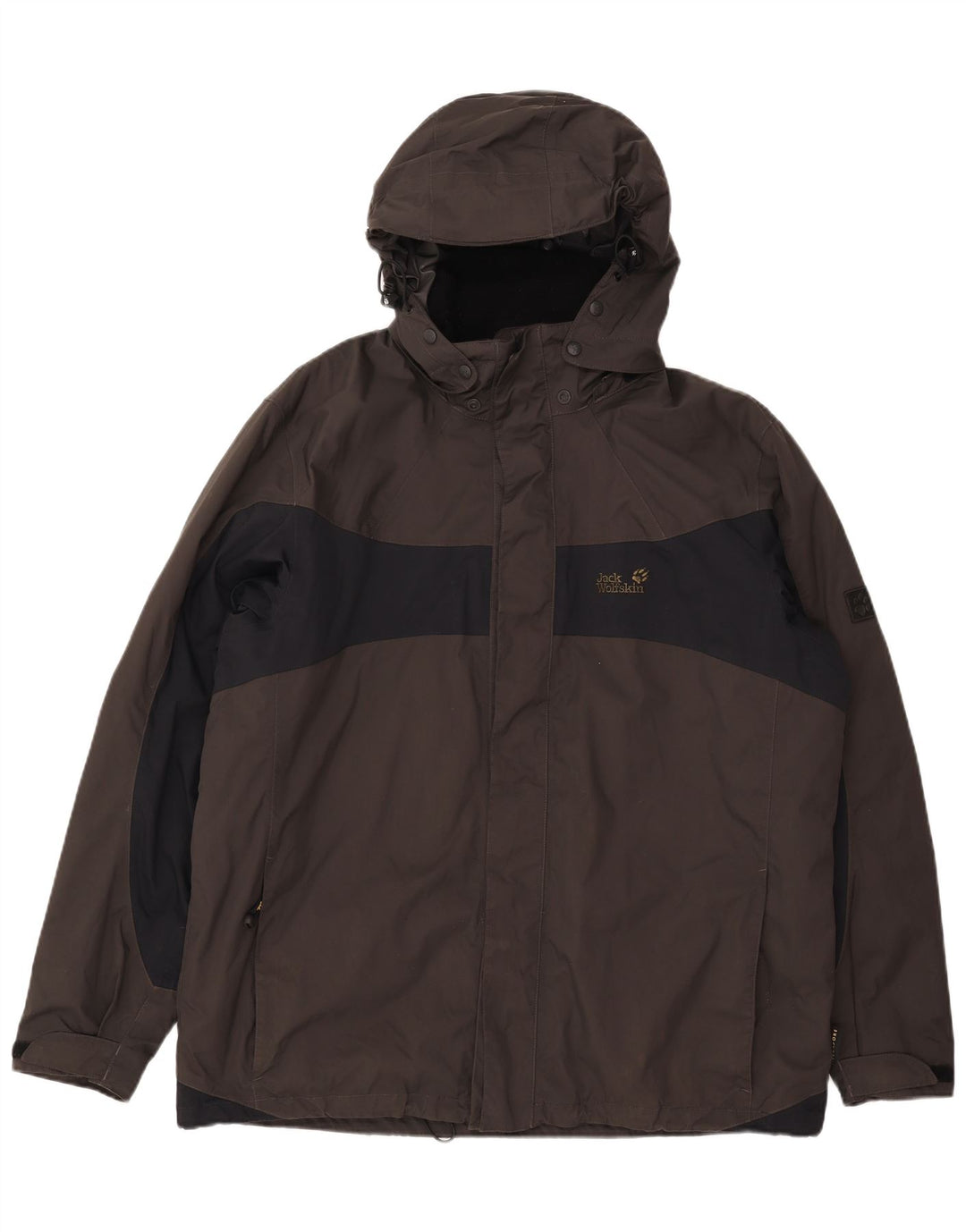 Jack Wolfskin jachetă de vânt cu glugă pentru bărbați UK 46/48 2XL gri Colorblock