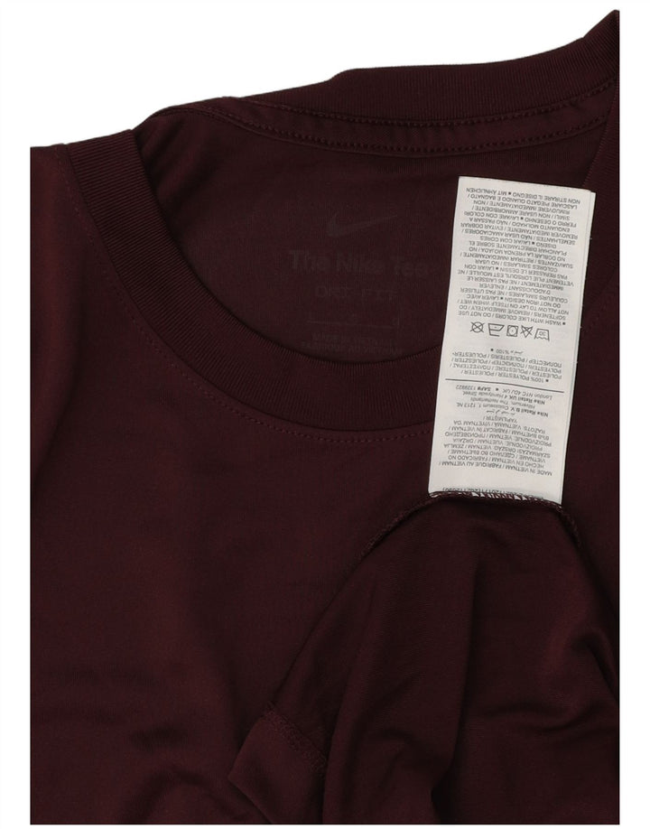 Tricou pentru bărbați Nike Dri Fit Top mare din poliester burgundă