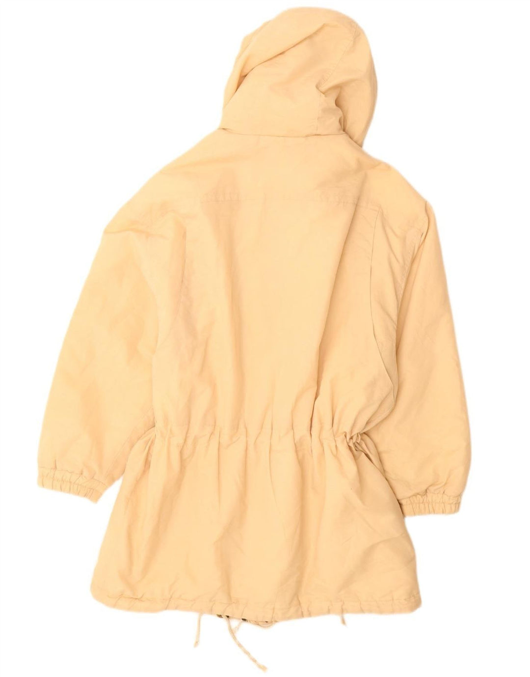 VINTAGE Palton căptușit cu glugă pentru femei EU 38 Poliester mediu bej